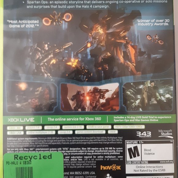 Halo 4 - XBOX 360 - Very Good Condition - Picture 2 of 4